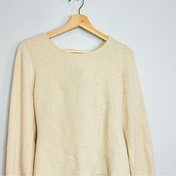 Reformation cashmere Alber Cream Large Sweater long sleeve top me back - Picture 3 of 8